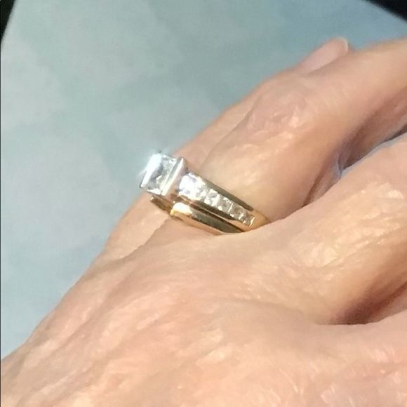 Vintage 14K Yellow Gold Wedding‎ Ring Set 8.62 grams - Picture 6 of 13